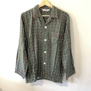 Forres Vintage Pajama Top 100% Cotton Horse Polo Top Only Sz S